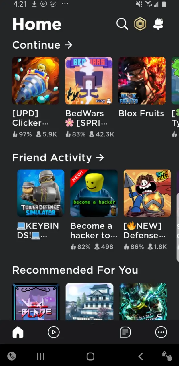 Roblox (home page)