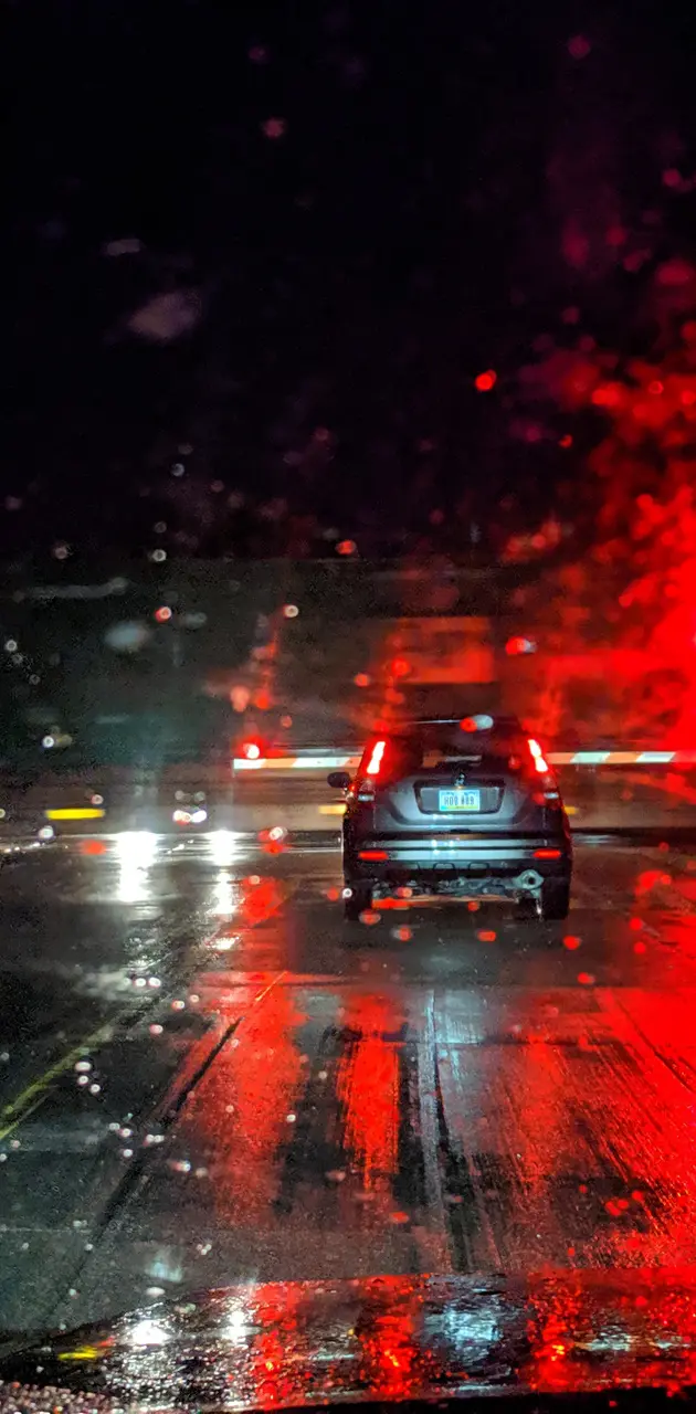 Cars in the rain