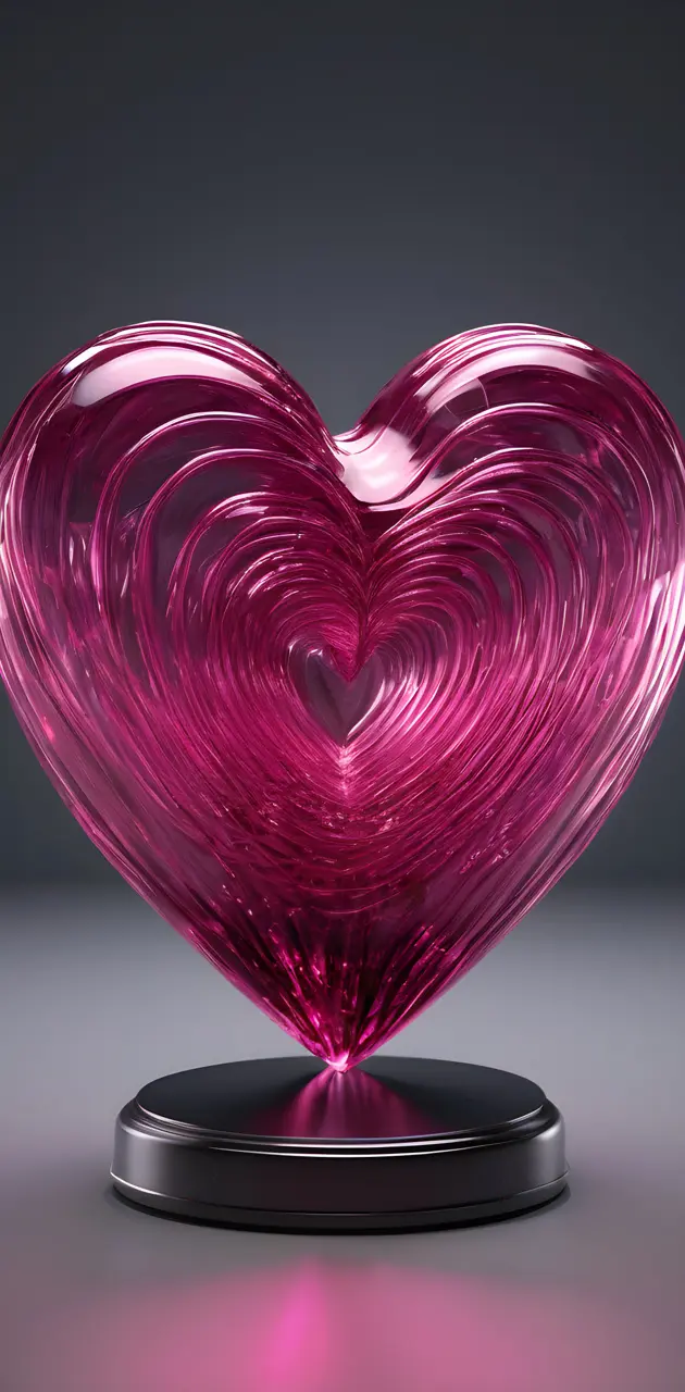 a pink sculpture of a heart