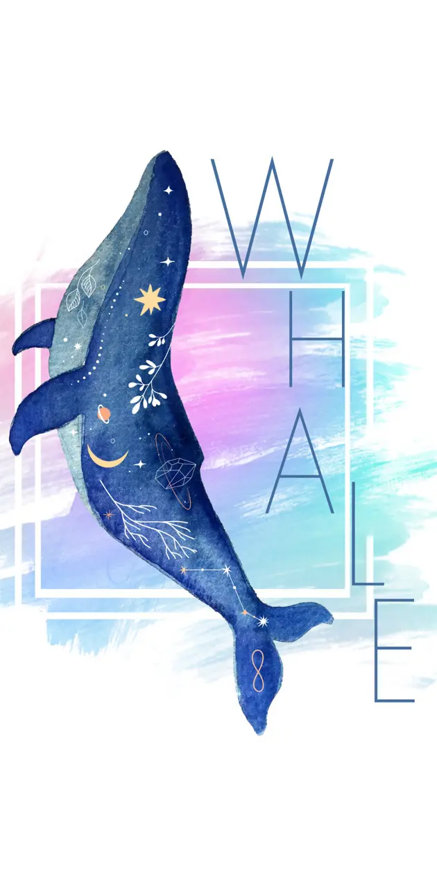 Whale Color Watercolor