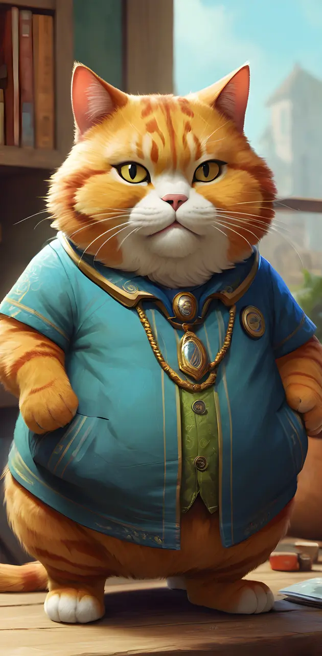 a cat wearing a garment