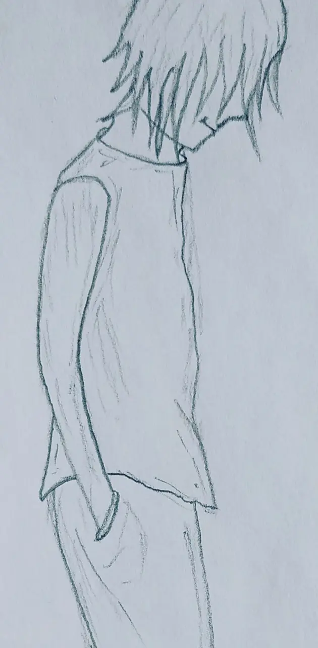 sad boy sketch