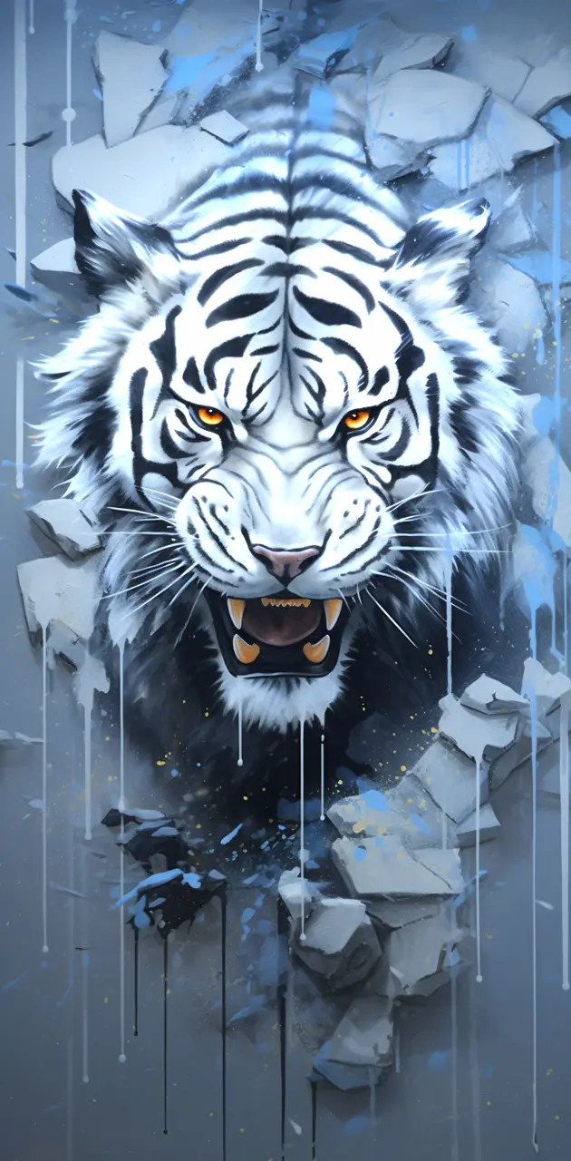 White Tiger Abstract