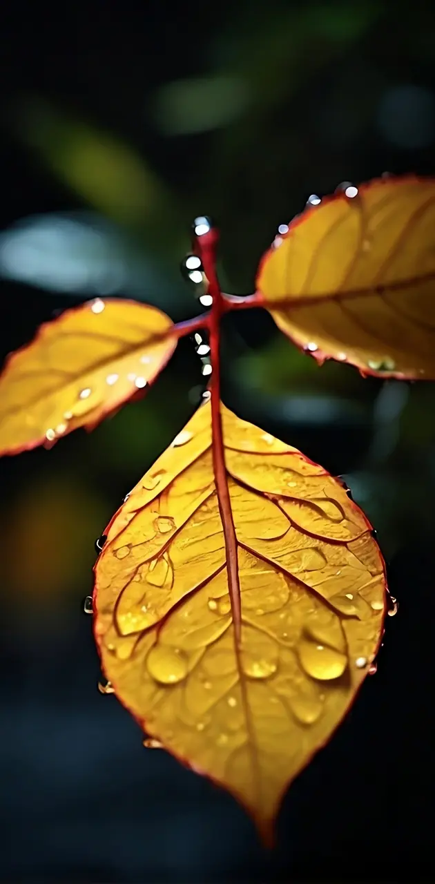 A Single Vibrant Yellow Leaf