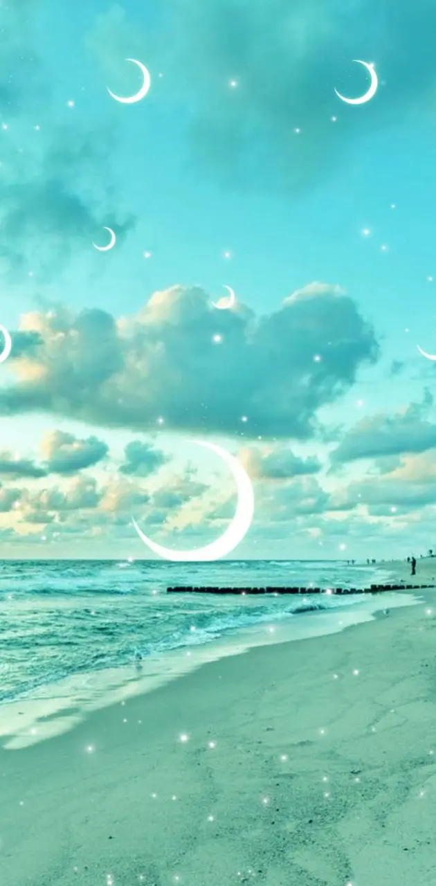 blue,moon,beach