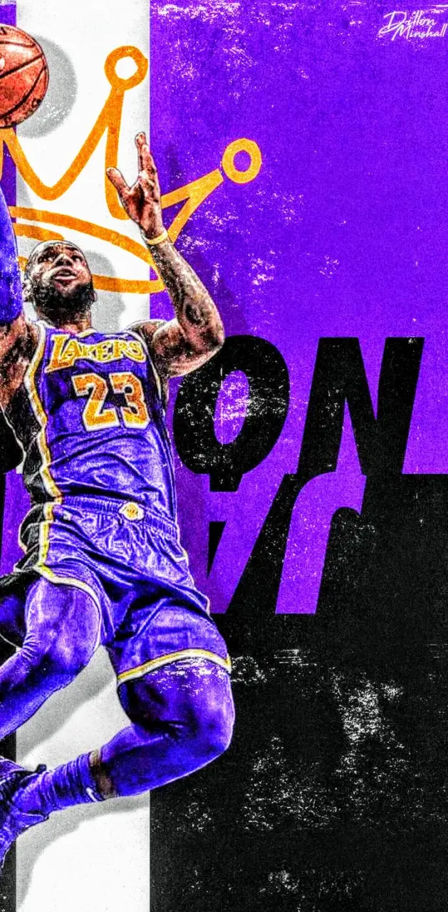 Download Lebron James Purple Lakers Jersey Wallpaper