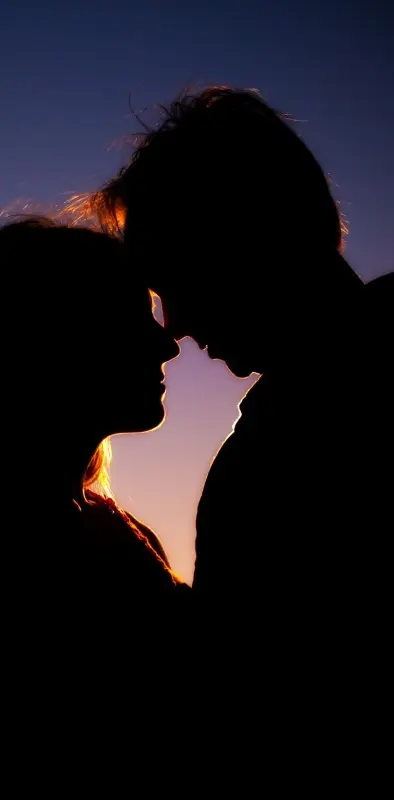 Evening Kiss Couple