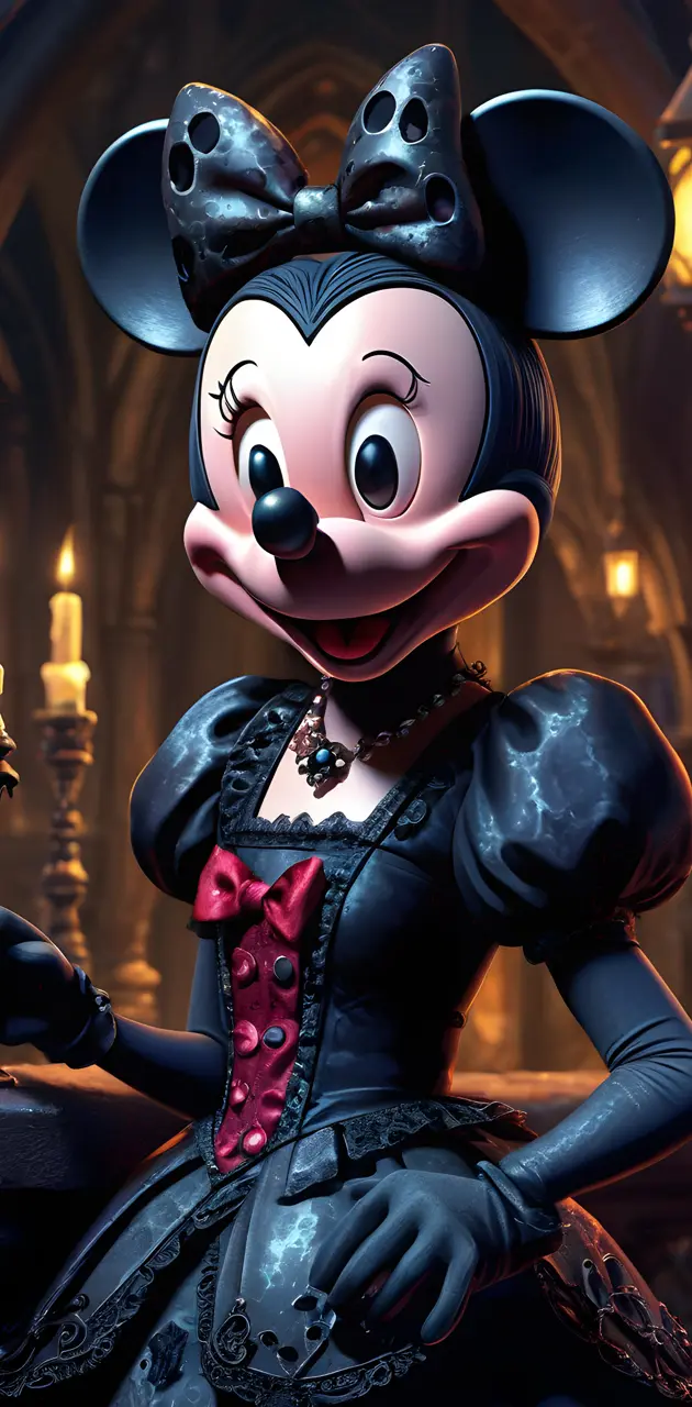 Gothic, Minnie mouse, Disney, Dark, goth