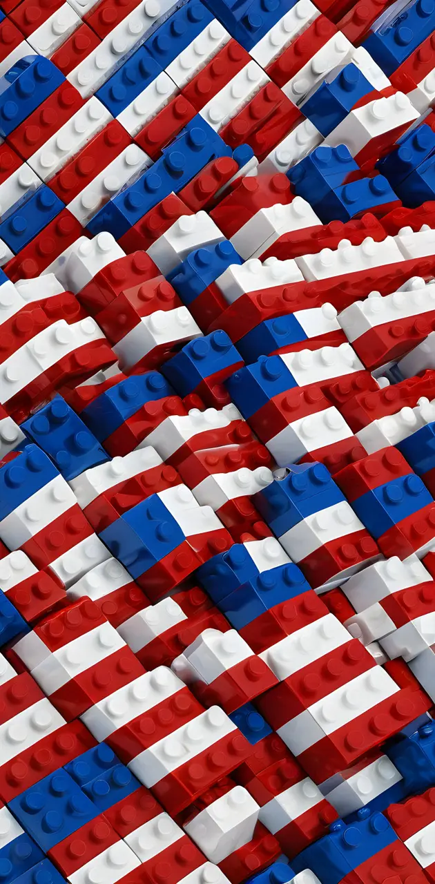 Lego model for the movie of a America flag and how it was develop