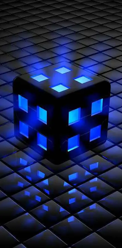 Blue Light Cube