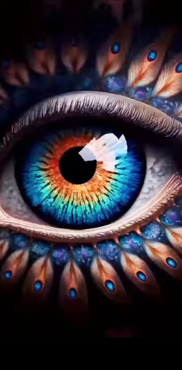 Eye with colours