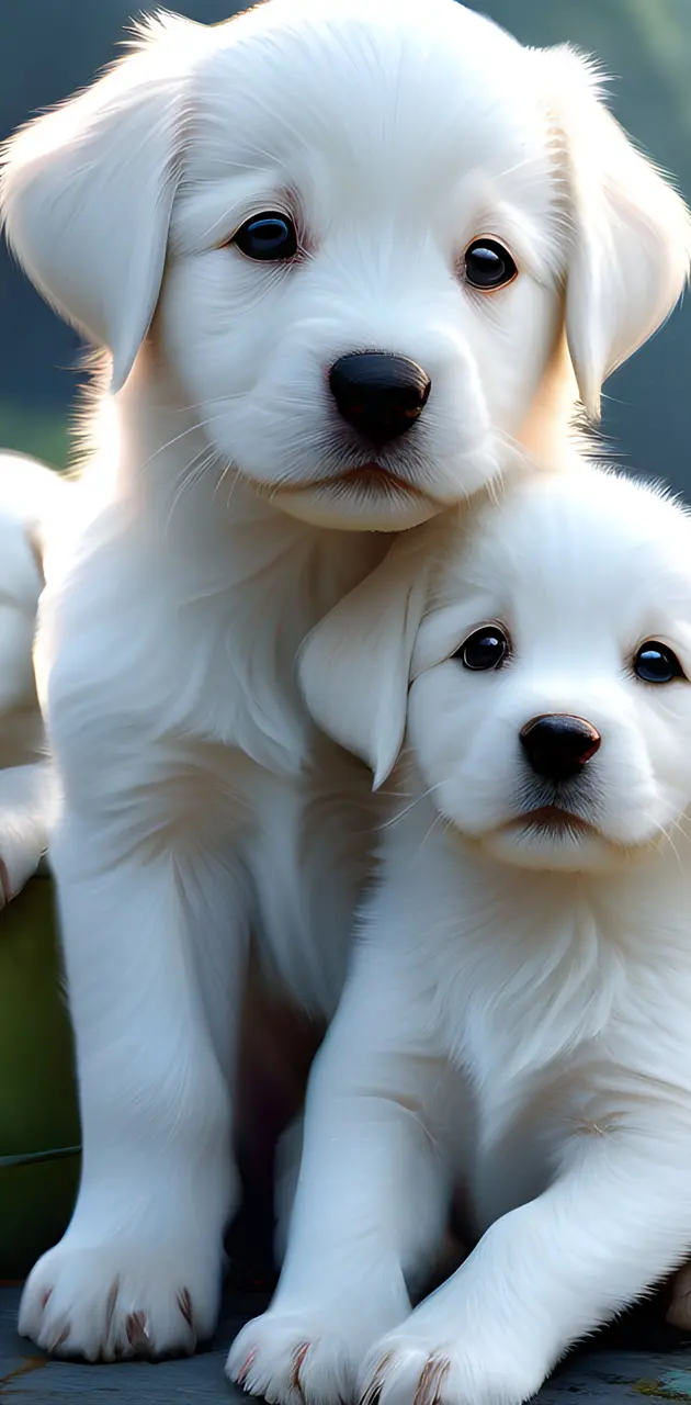 white puppies