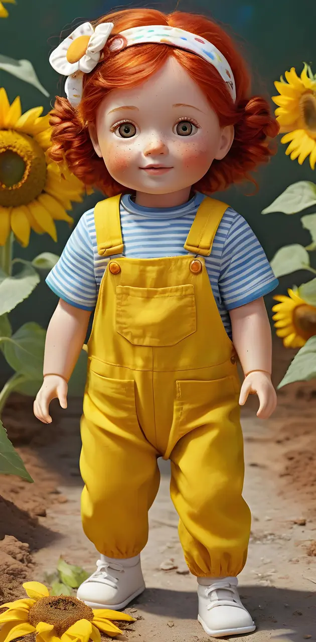 Sienna Sunflower, a friend of the dolls in Rainbowland
