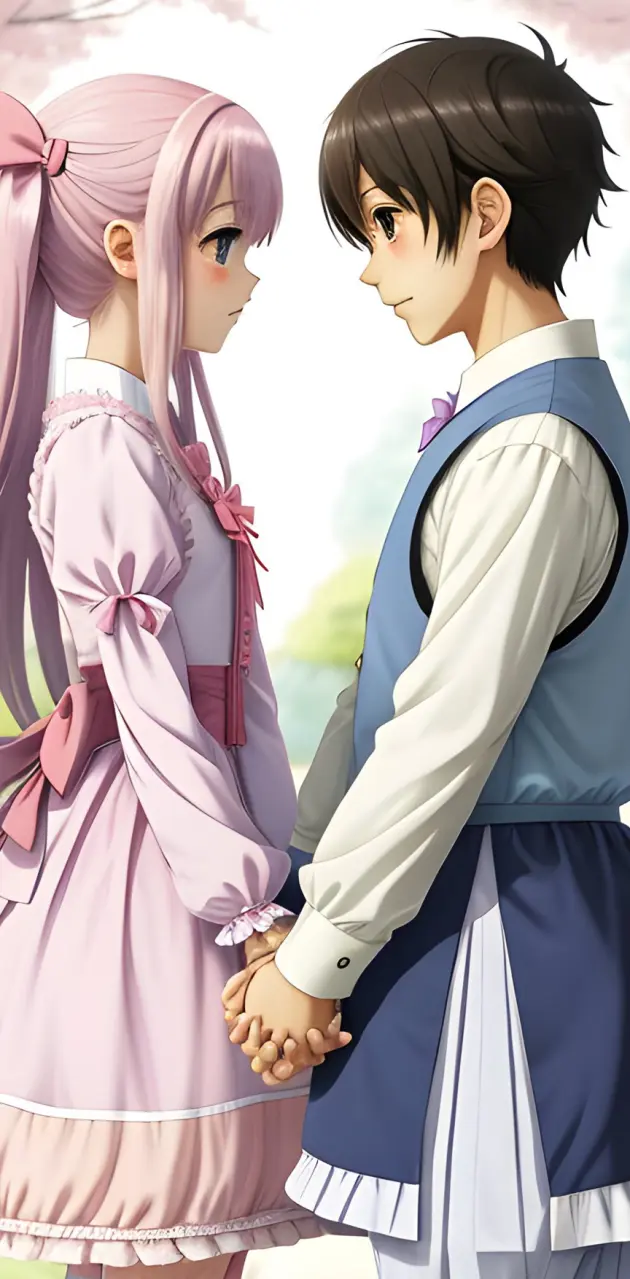 Pastel anime couple