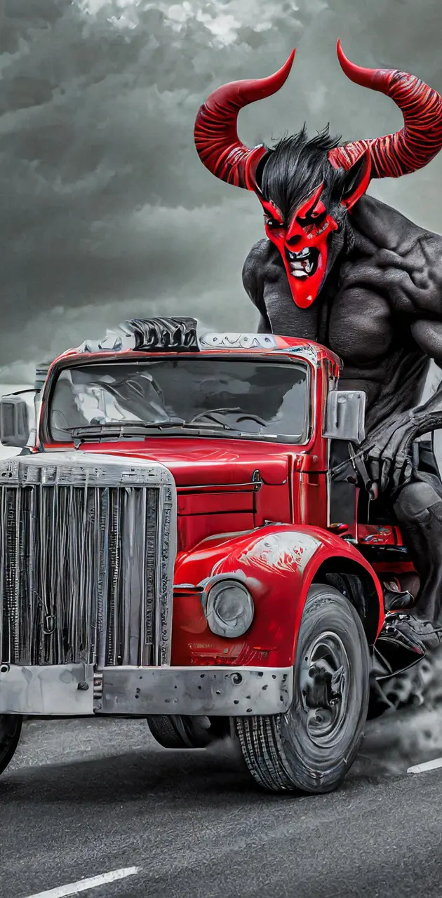 Demon on truck