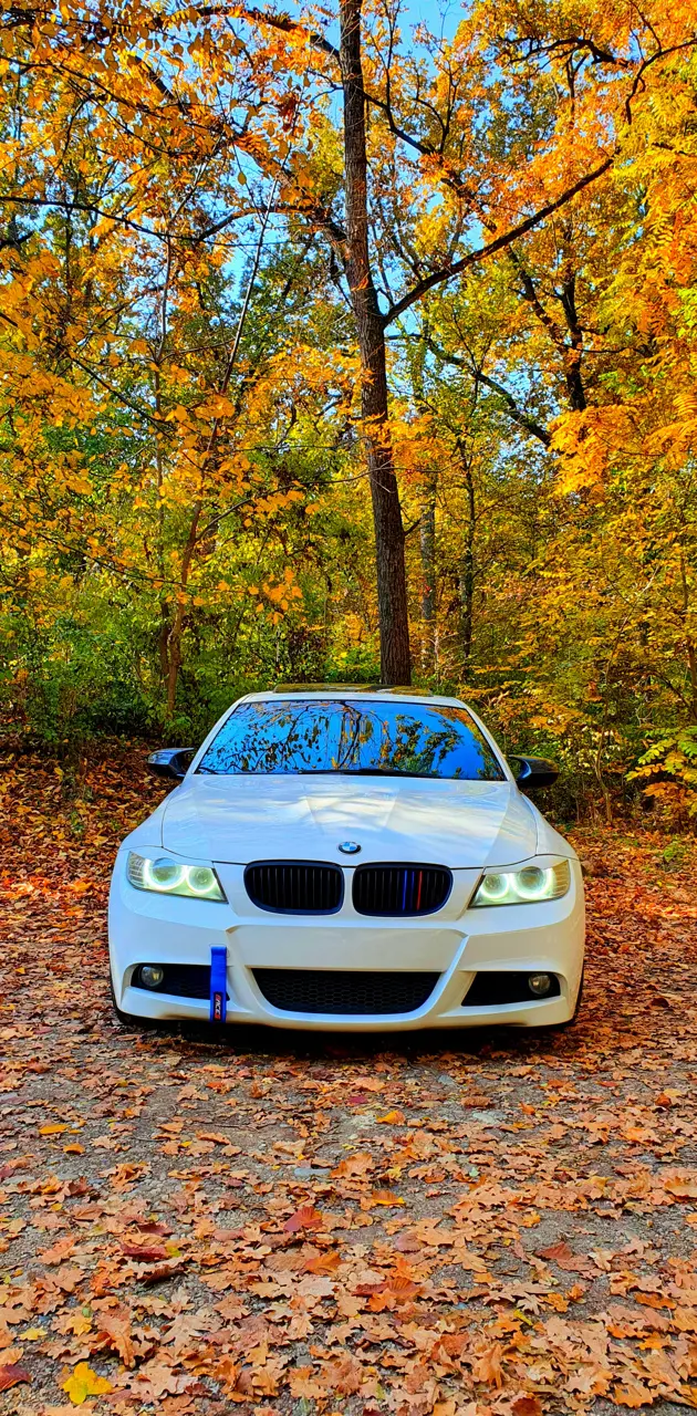 White BMW E90