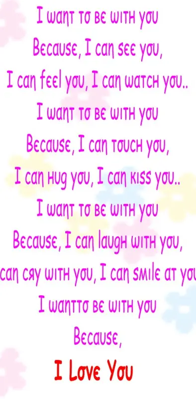 I want to be with u