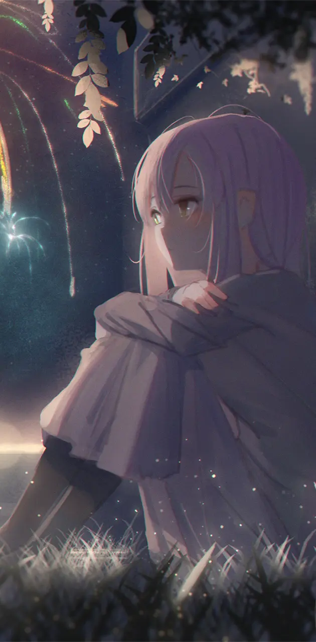 sad anime girl 