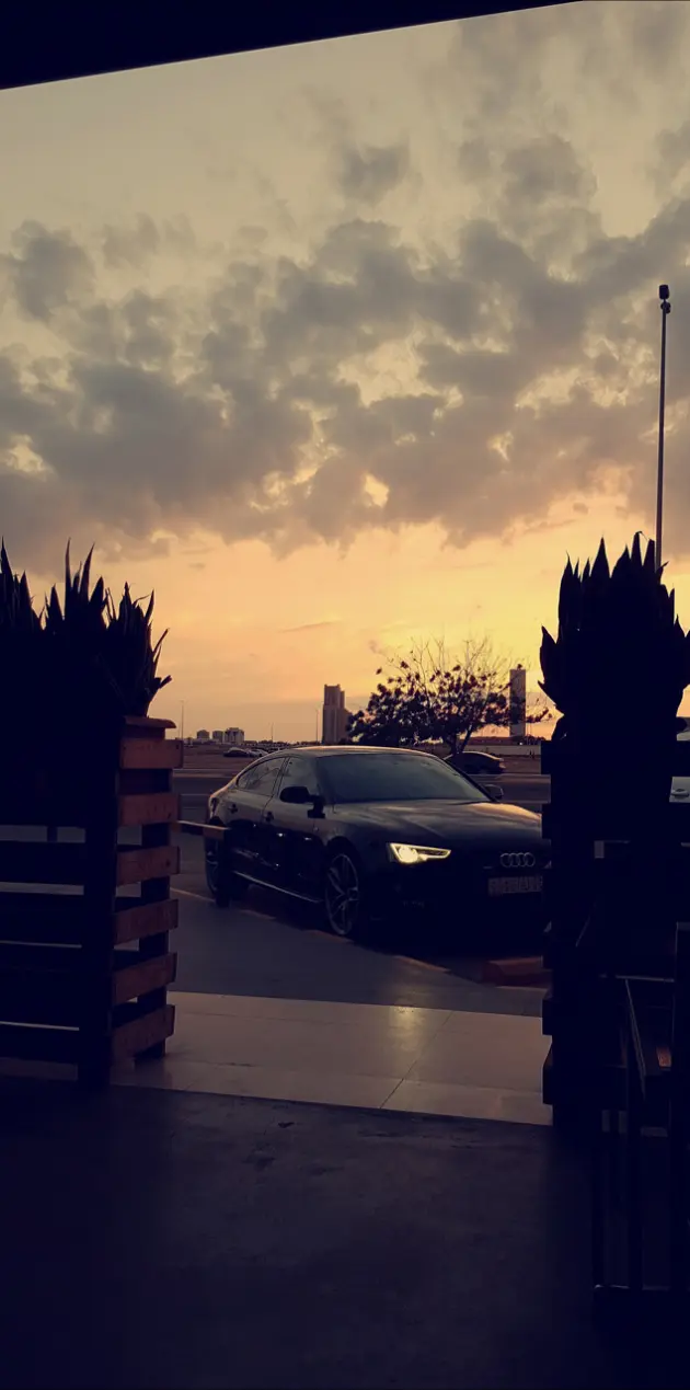 Sunset with Audi