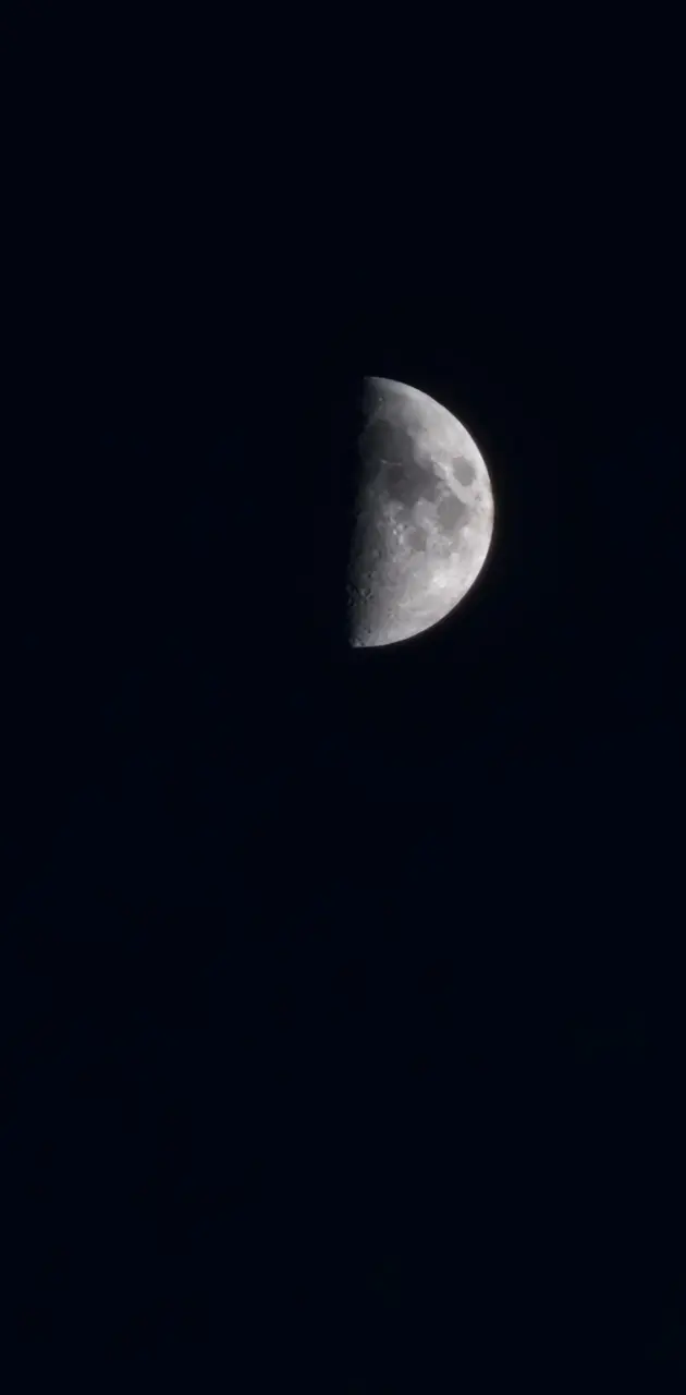 Half moon night sky 