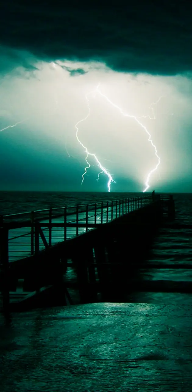 Lightning At Sea