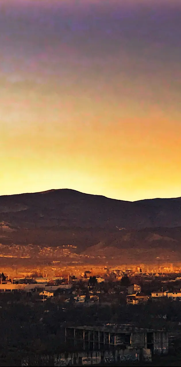 Sunset over Plovdiv