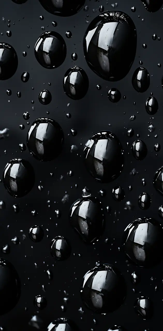black water droplets