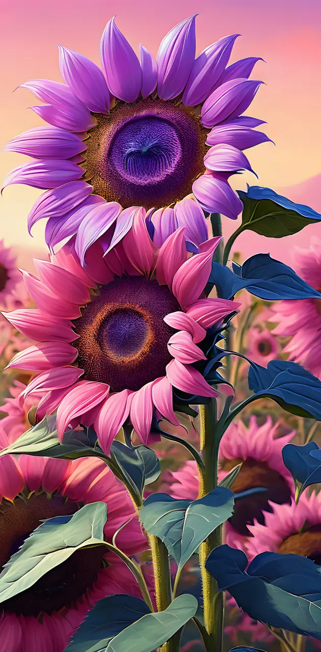 Pink & Purple sunflowers