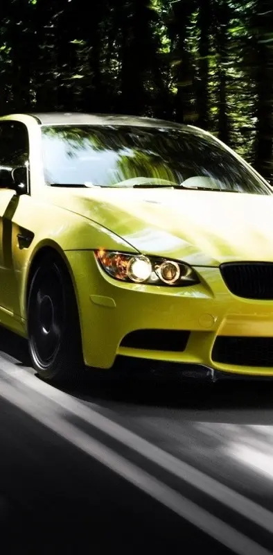Yellow Bmw Coupe
