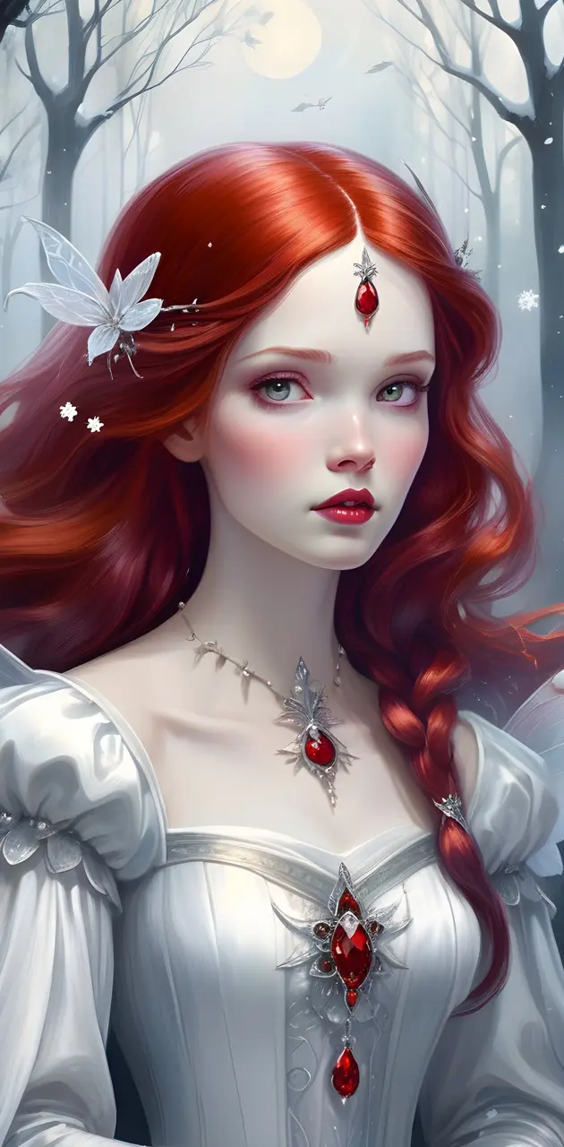 Snow White With Red Hair Fairy