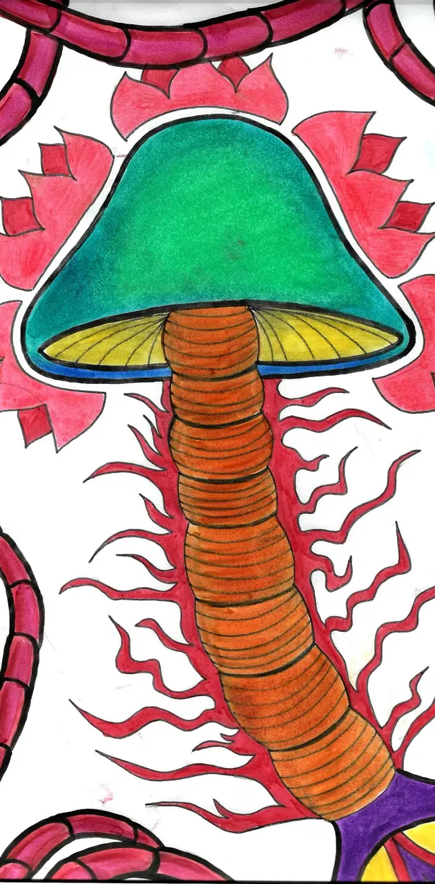 Trippy Mushroom Art
