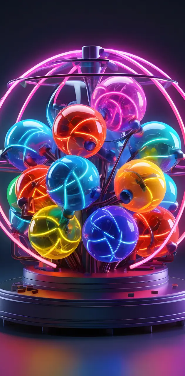 a colorful ball holder