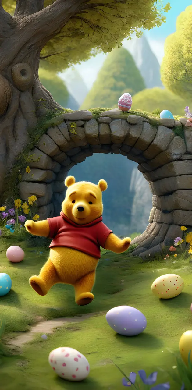 Easter, 3D, Pooh Bear