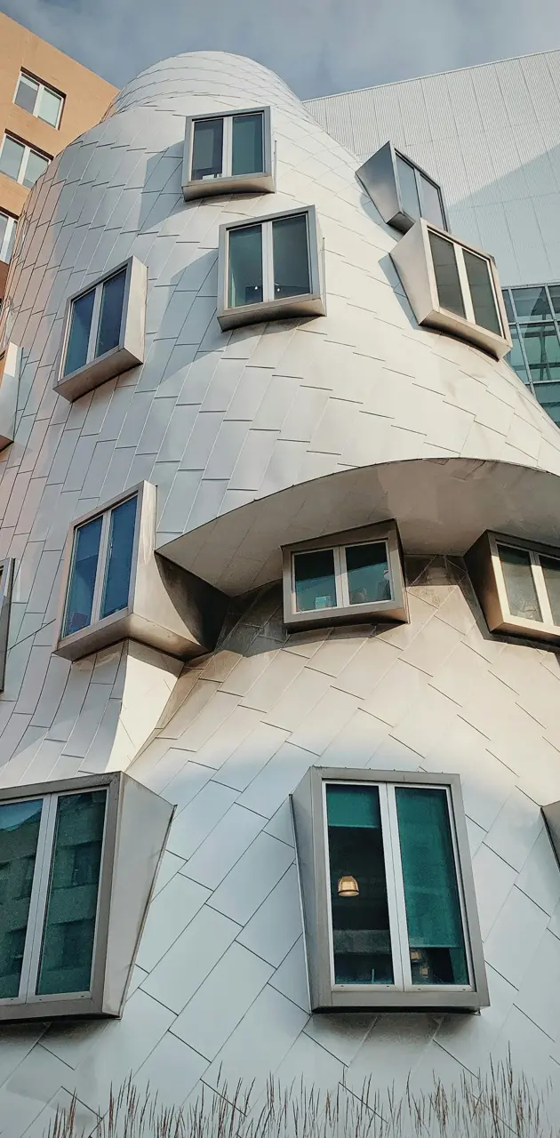 Close-up of the Stata Center Building
