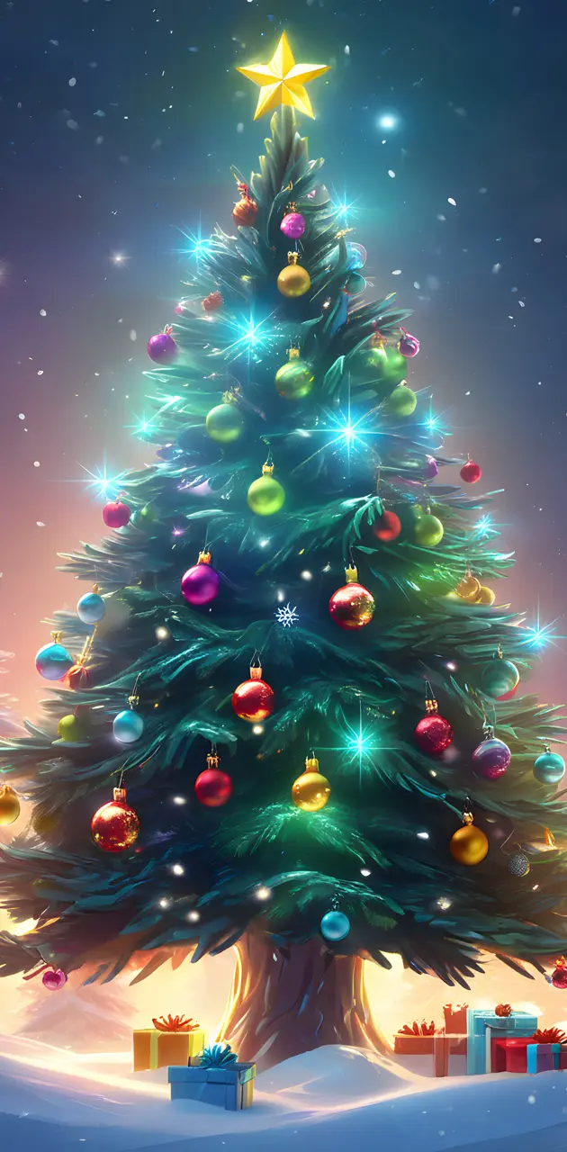 shimmery Christmas tree