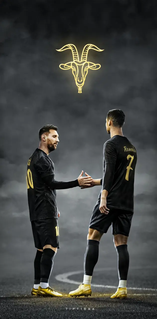 Messi with Ronaldo 