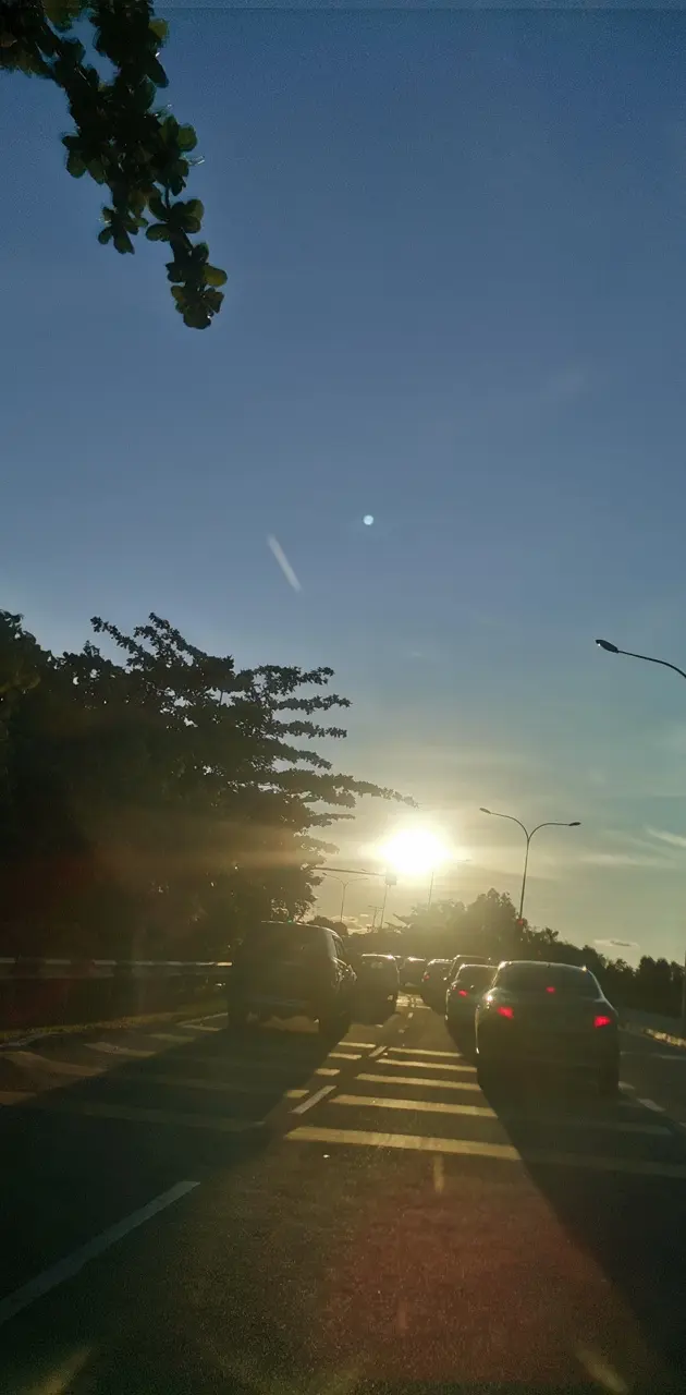 Road and sun