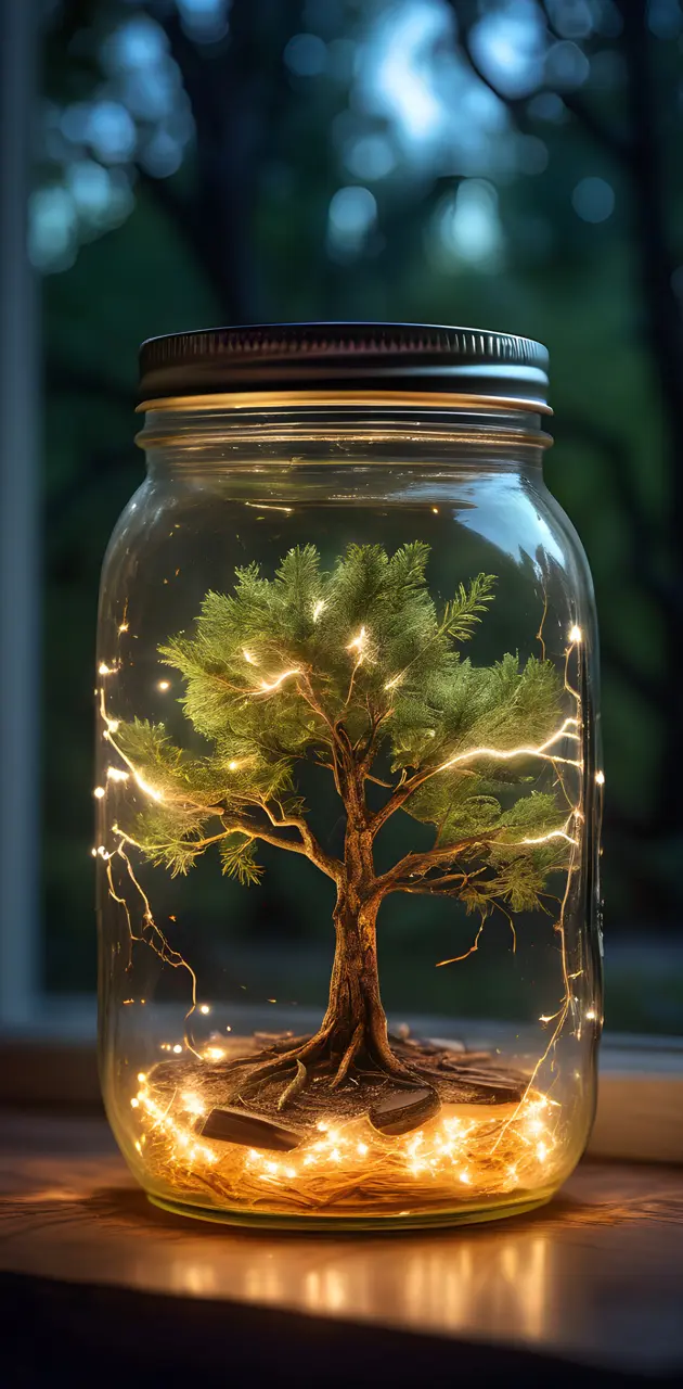 tree in a jar