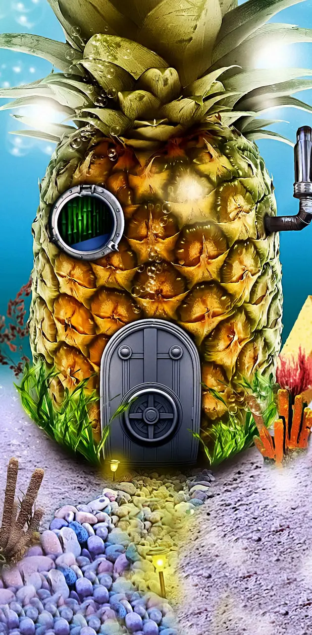 pineapple under sea