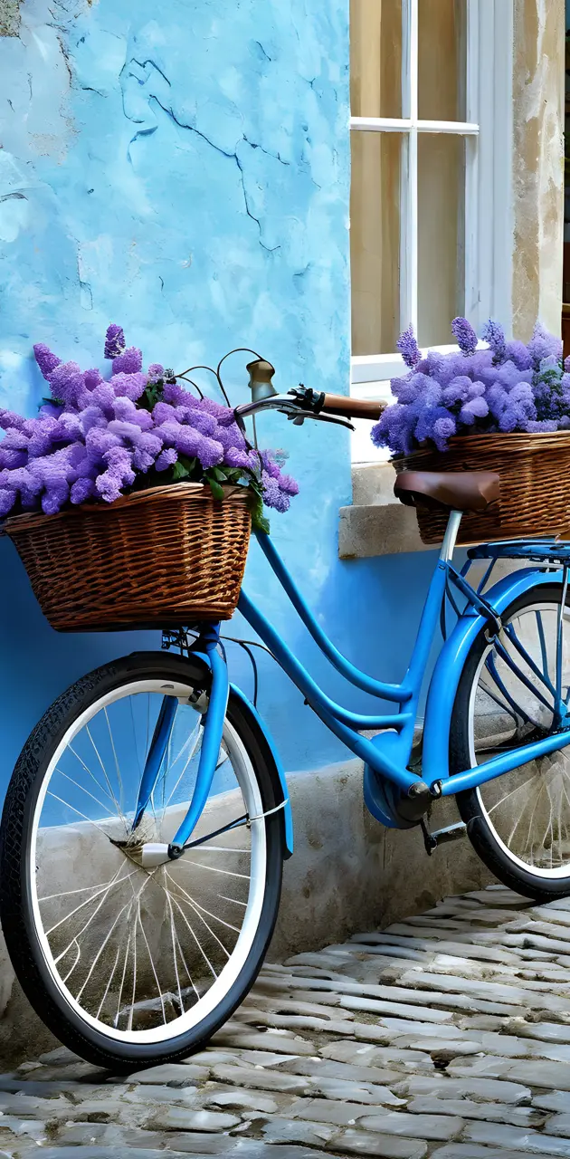 vélo et fleurs