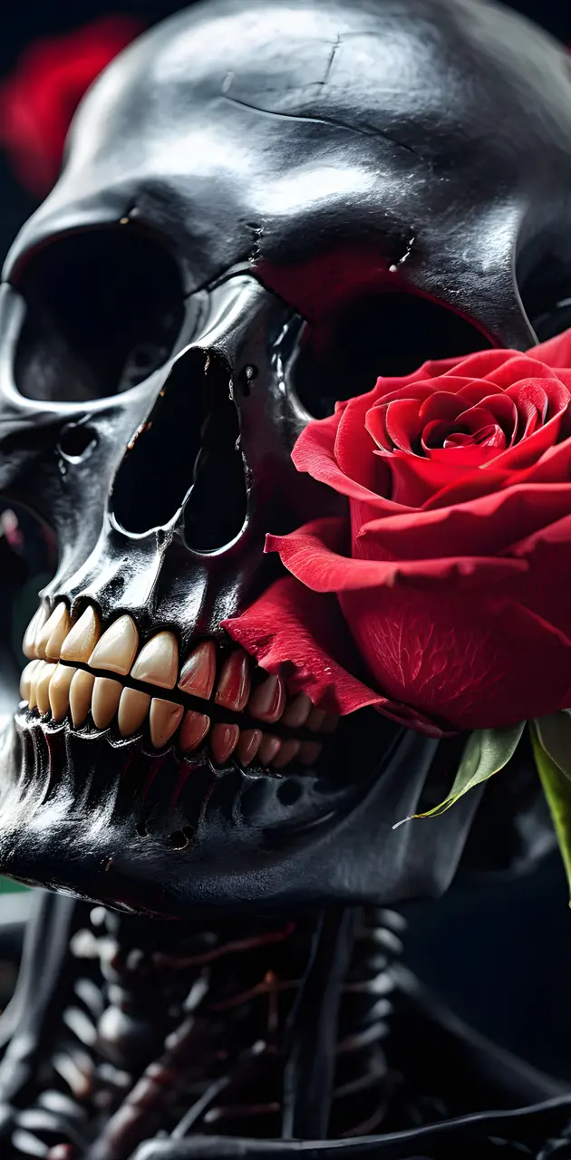 a mask with a rose