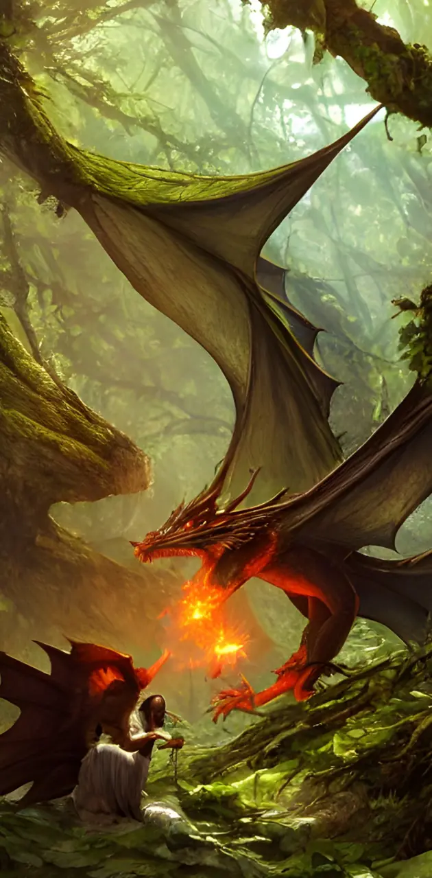 Dragon in the forest