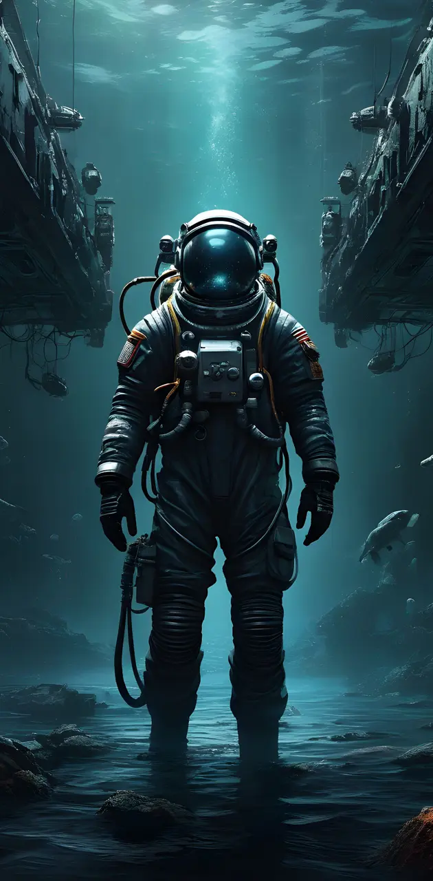Astronaut under the sea