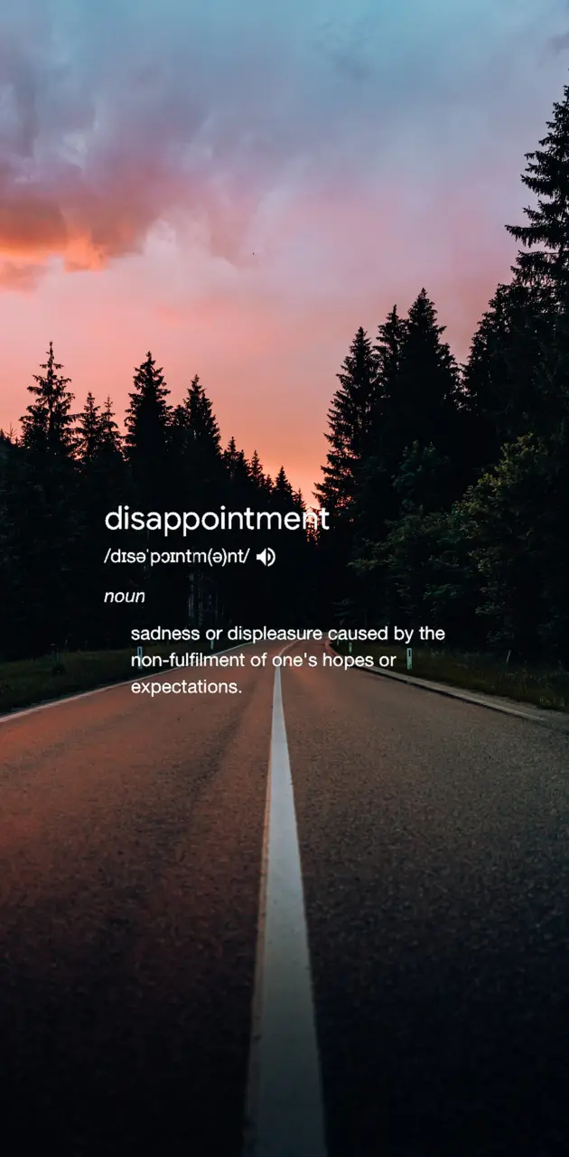 disappointment 