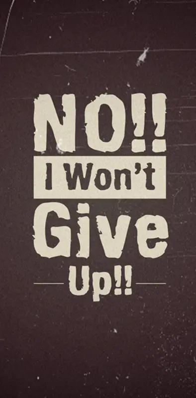 i wont give up