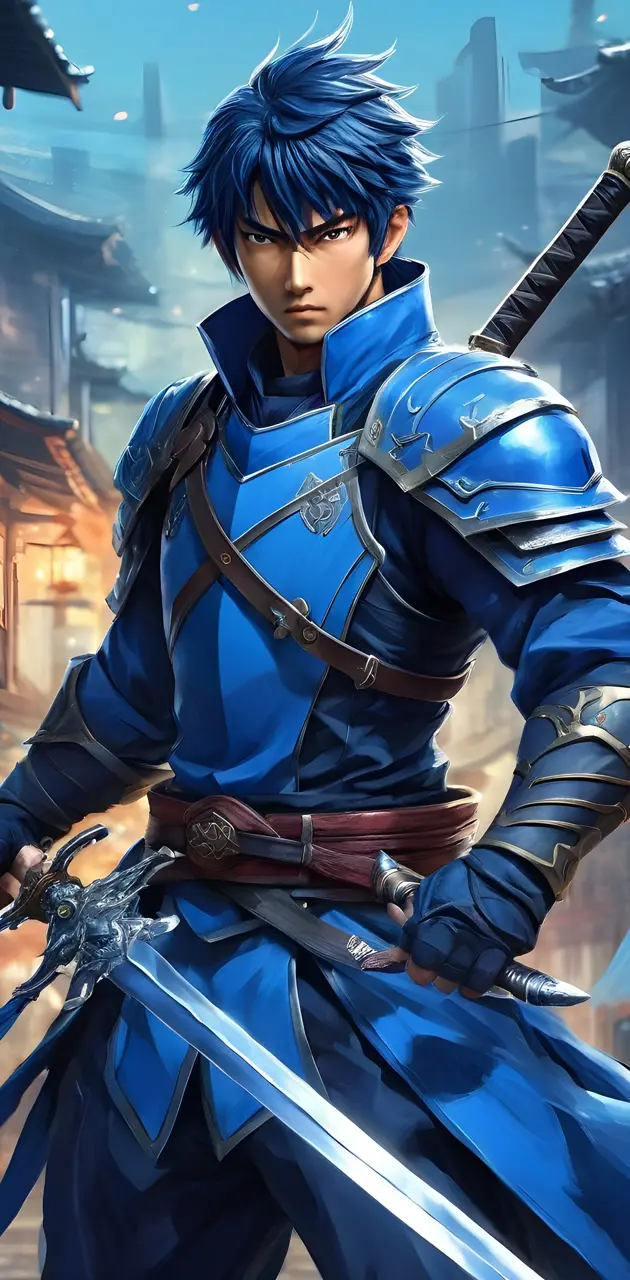 Blue swordman