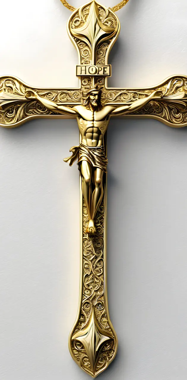 a gold hope cross