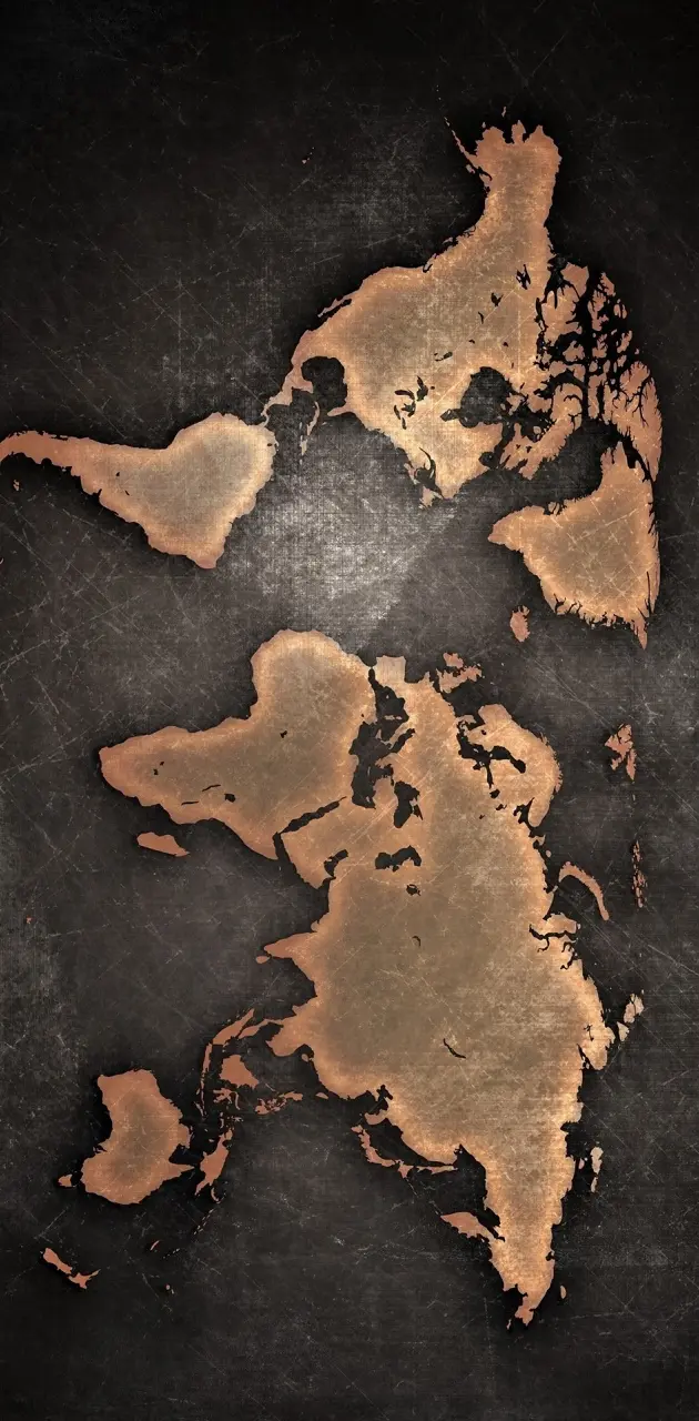world map gold