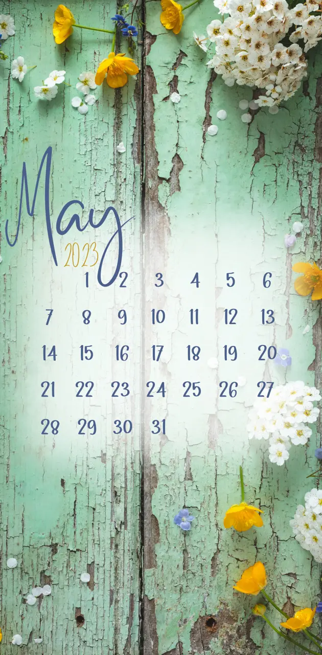 Rustic May Calendar