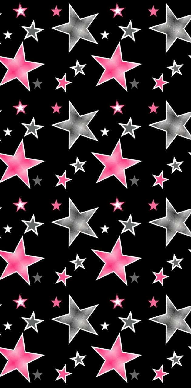 Pink and Grey Stars
